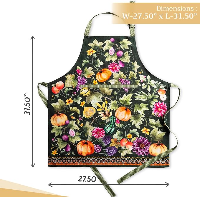 Maison d' Hermine 100% Cotton Apron for women with Pocket Kitchen Chef Apron for Men Cooking Mothers Day Gifts