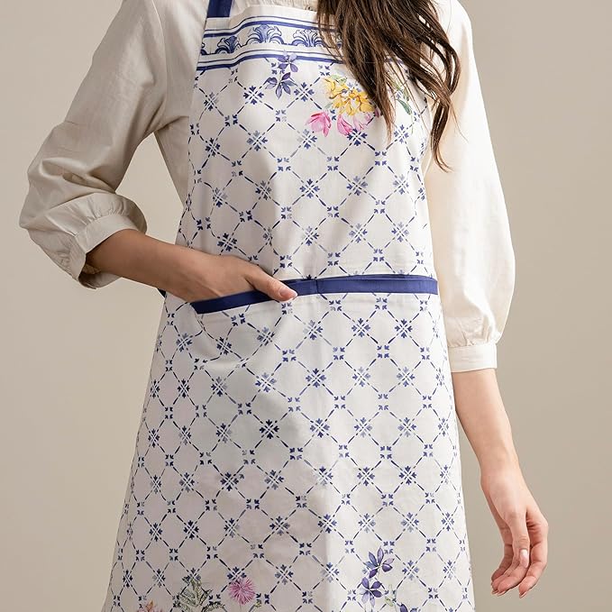 Maison d' Hermine 100% Cotton Apron for women with Pocket Kitchen Chef Apron for Men Cooking Mothers Day Gifts