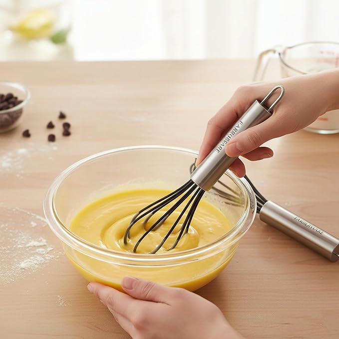 Farberware Professional Silicone Mini Whisks (Set of 2), Black