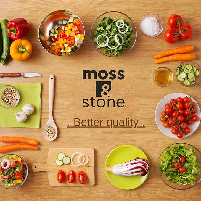 Moss & Stone Air Tight 16 Piece Plastic Food Storage Containers with Lids, Safe Lunch Box Set For DIshwasher and Microwave, Leak Proof Storage Containers For Food- BPA Free