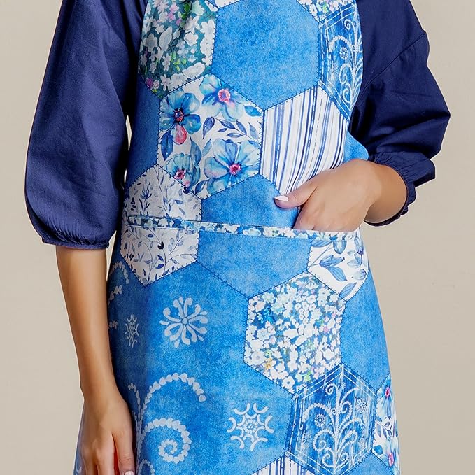 Maison d' Hermine 100% Cotton Apron for women with Pocket Kitchen Chef Apron for Men Cooking Mothers Day Gifts