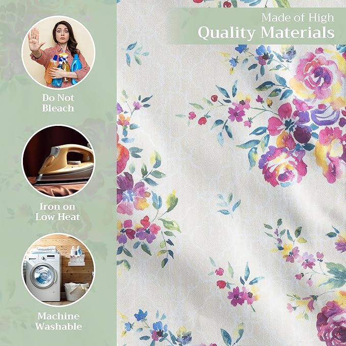 Maison d' Hermine Cloth Napkins Set of 4 100% Cotton Everyday Reusable Square Napkins Cloth Washable Dinner Party Wedding Restaurant Gifts for Mothers Day Spring/Summer (Rose Garden, 20" x 20")