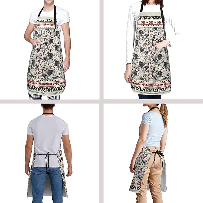 Funny Apron Polyester Grooming Aprons with Pocket for Cooking Kitchen Grilling Adults