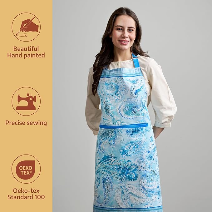 Maison d' Hermine 100% Cotton Apron for women with Pocket Kitchen Chef Apron for Men Cooking Mothers Day Gifts