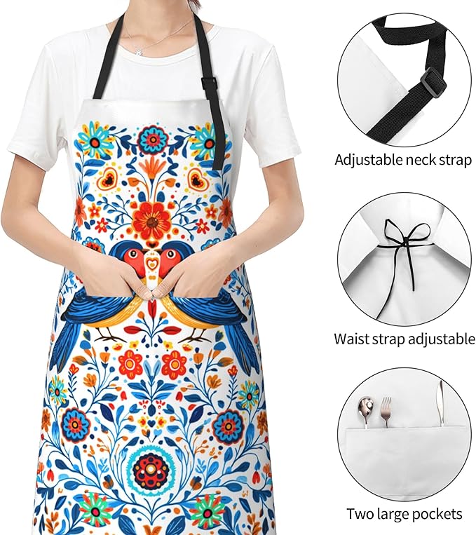 Funny Apron Polyester Grooming Aprons with Pocket for Cooking Kitchen Grilling Adults