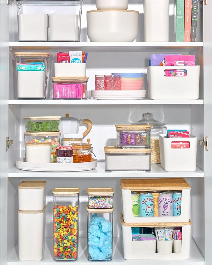 iDesign Recycled Plastic Lazy Susan Turntable Organizer, The Rosanna Pansino Collection – 14.9” L x 14.85” W x 1.6” H, Coconut