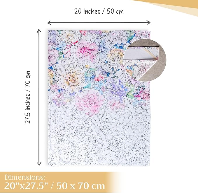 Maison d' Hermine Kitchen Towels Set of 3 100% Cotton 27.50" x 20" Reusable Cloth Tea Dish Towels Absorbent with Hanging Loop for Kitchen Gifts for Mothers Day Spring/Summer (Floral Love)