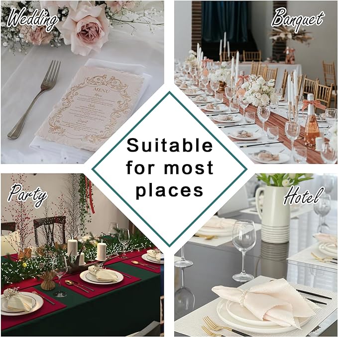 Bailarina Cloth Napkins Set of 40,17x17 inches Dinner Napkins Cloth Washable,Polyester Square Table Cloth Napkin Bulk with Hemmed Edges Ideal for Banquets, Parties and Weddings-Willow