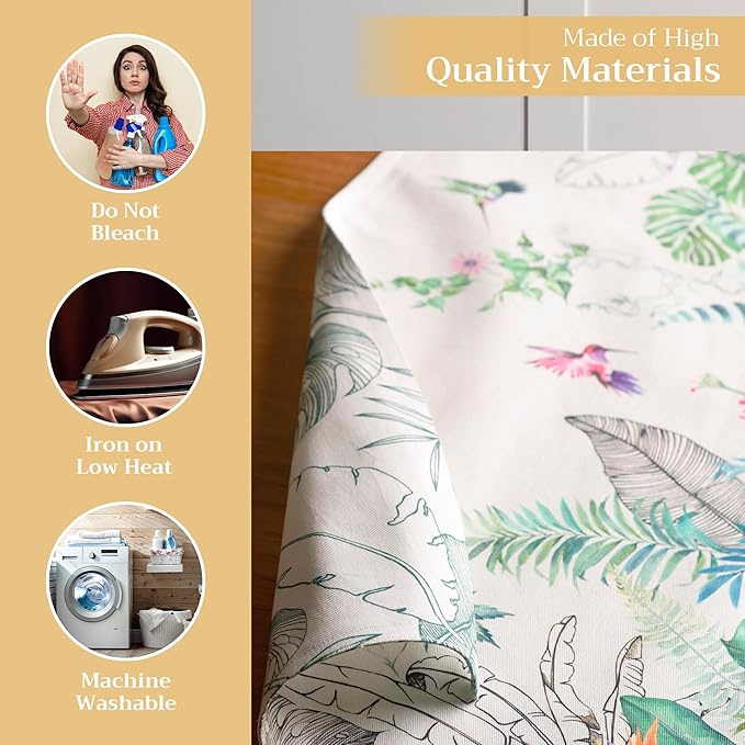 Maison d' Hermine Placemats Set of 4 100% Cotton Washable Cloth Place Mats Reusable Table Mats for Kitchen Dining Party Wedding Gifts for Mothers Day Spring/Summer (Tropiques, 13" x 19")