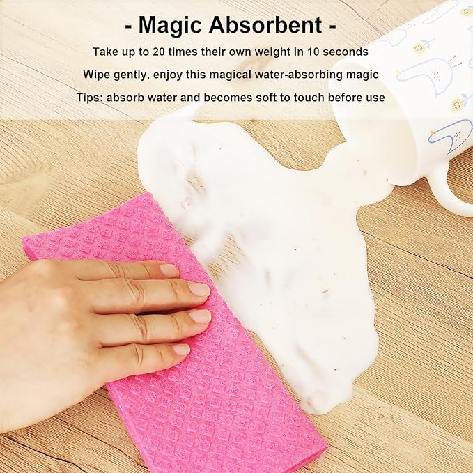 10 Packs Swedish Dishcloths for Kitchen, Reusable Paper Towels Compostable Swedish Dish Clothes for Kitchen and Household Use