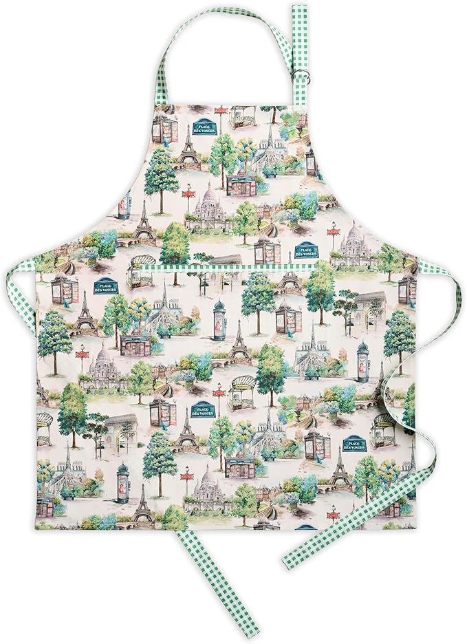 Maison d' Hermine 100% Cotton Apron for women with Pocket Kitchen Chef Apron for Men Cooking Mothers Day Gifts
