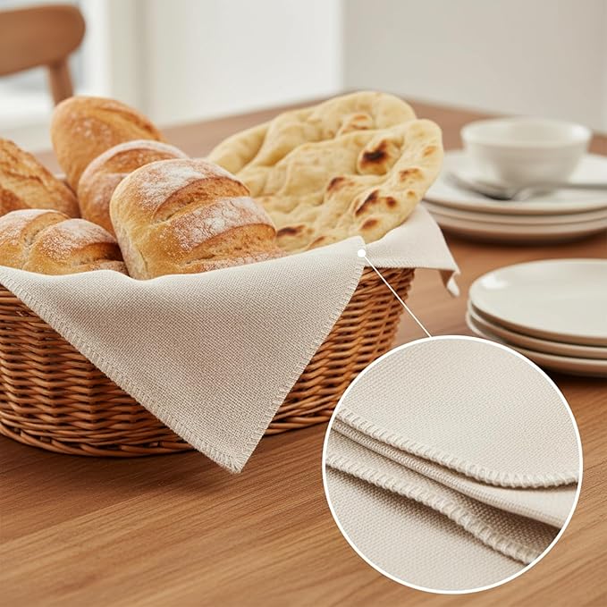 Flour Sack Towels|Tea Towel for Crafts| Kitchen Towel | dish drying towels|Cotton Blank Towel for Embroidery|Baking Bread Proofing Linen Cover|Thick Absorbent Quick Dry (Bread Cover, 28"x28"- 3 Pack)