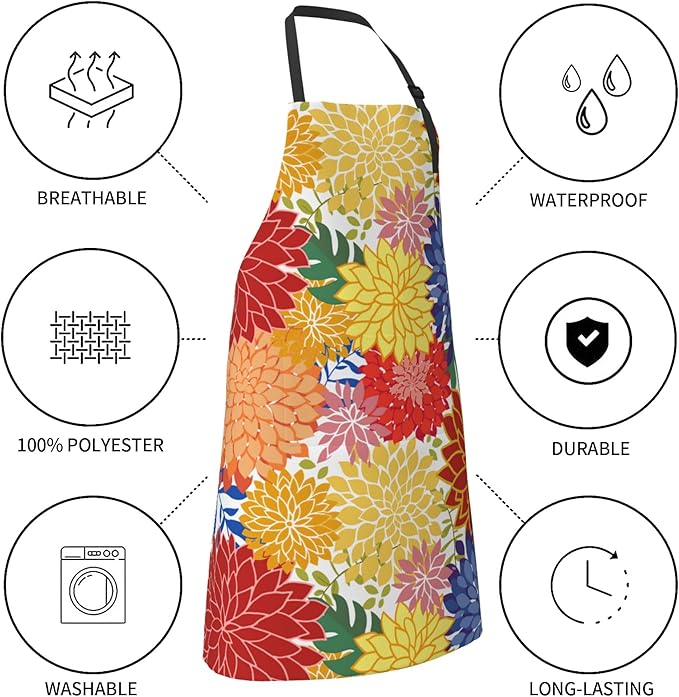 Funny Apron Polyester Grooming Aprons with Pocket for Cooking Kitchen Grilling Adults
