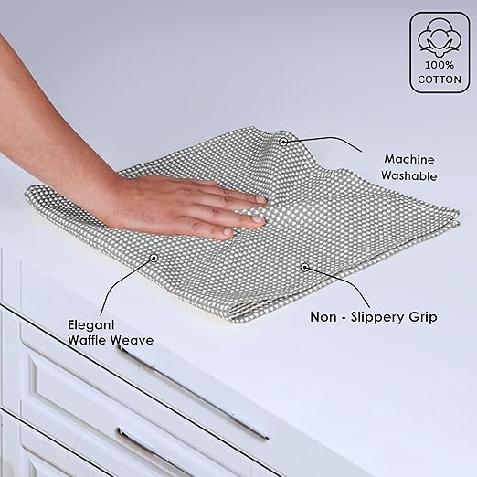 12 Pack Dual Reversible Waffle Weave Dish Cloth, 12x12 Inch, 100% Cotton, Absorbent Dishcloth Set, Quick Dry, Soft for Cleaning, Wiping, Hand Towels, Dish Rags, Durable, Ash Grey
