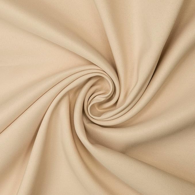 Gee Di Moda Cloth Napkins - 17 x 17 Inch Beige Dinner Napkins - Set of 12 Soft & Absorbent Washable Fabric Cloth Table Napkins with Hemmed Edges for Hotel Restaurant, Holiday Parties & Wedding