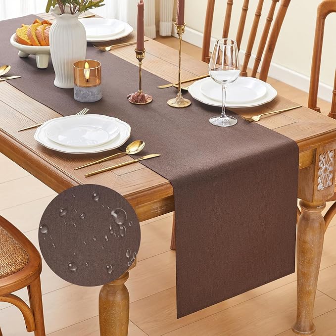 YATOJUZI Coffee Table Runner Seasonal Summer Autumn Kitchen Dining Coffee Table Decoration 95 Inches Long Waterproof Farmhouse Rustic Table Runner Home Wedding Party Decor 16x95Inch