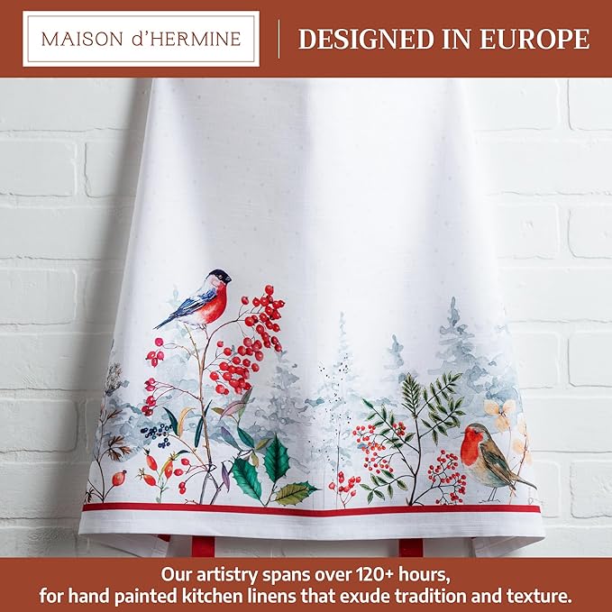 Maison d' Hermine 100% Cotton Apron for women with Pocket Kitchen Chef Apron for Men Cooking Mothers Day Gifts