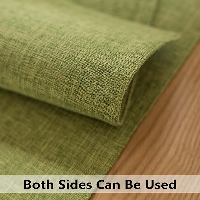 Demetex Spring Green Placemats Set of 4 Linen Textured Table Place Mats Heat Resistant Fabric Plate Mats for Party Holiday Dining Kitchen, Lime Green