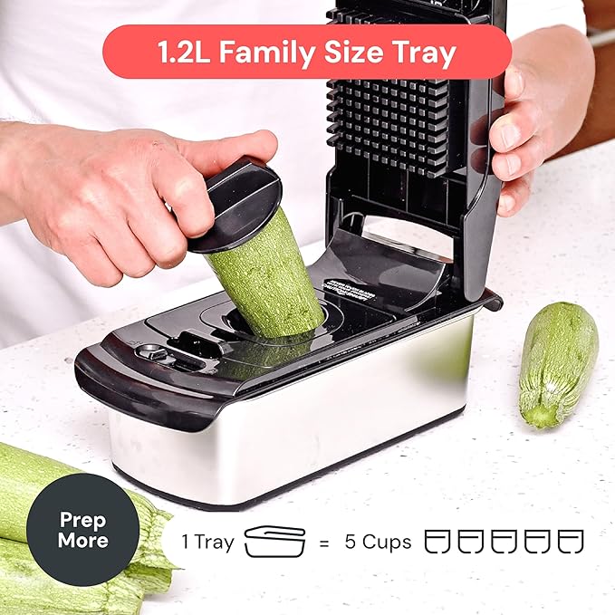 Fullstar Premium Vegetable Chopper and Mandoline Slicer - Food Chopper and Spiralizer with Container, Julienne Slicer, Fruit Slicer, Veggie Cutter, Kitchen Gadgets & Gift for Mom (14 in 1, Silver)