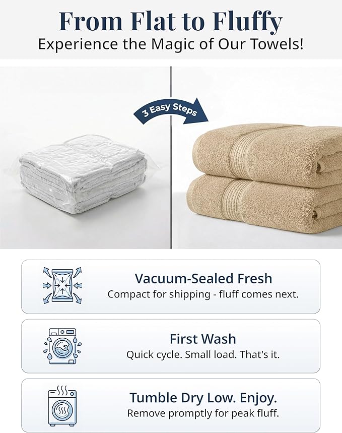 LANE LINEN Bathroom Hand Towels - 6 Pack (16" x 28"), 100% Ringspun Cotton Hand Towel Set - Soft, Lightweight, Fade & Shrink Resistant - Everyday Use, Face Towels for Bathroom, Gym and Travel - Taupe