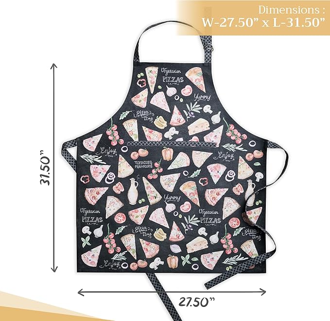 Maison d' Hermine 100% Cotton Apron for women with Pocket Kitchen Chef Apron for Men Cooking Mothers Day Gifts