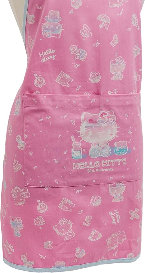 Handstand Kitchen Hello Kitty Print 28" Adult Apron and Pot Holder Set