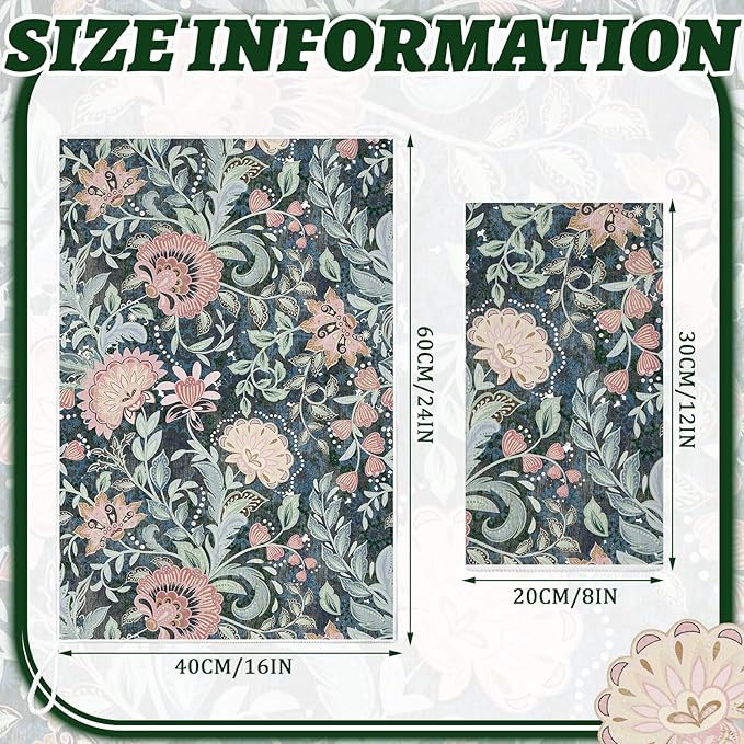 TecUnite 6 Pcs Vintage Floral Kitchen Towels Set Retro Flower Dish Towels Absorbent Decorative Colorful Tea Hand Towel for Cleaning Drying Wiping Task Women Mom Housewarming Gifts Decor