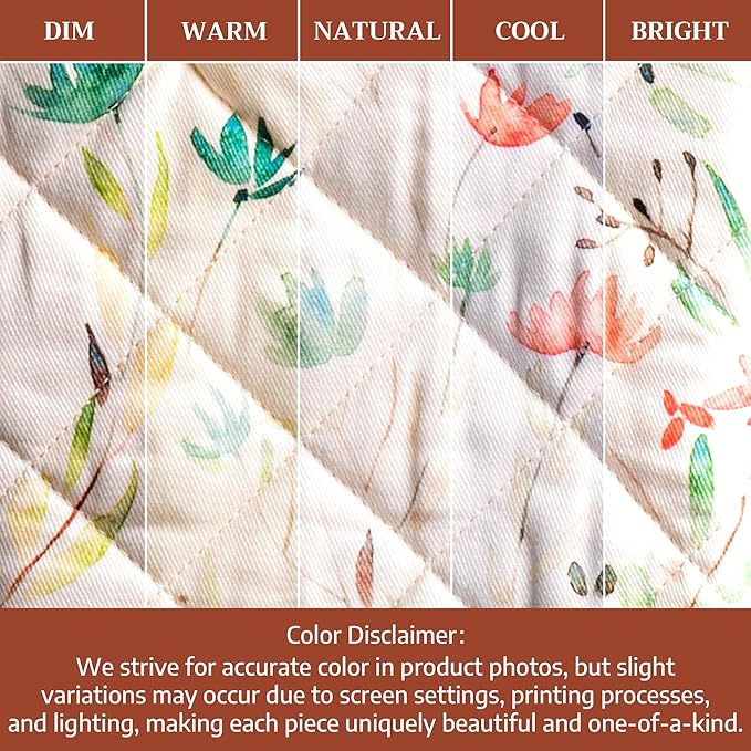 Maison d'Hermine Oven Gloves 100% Cotton Oven Mitt 7" x 13" with Loop Heat Resistant, BBQ, Cooking Gloves, Baking, Grilling, Kitchen, Handling Hot Pans Spring/Summer (Pack of 1, Colmar)