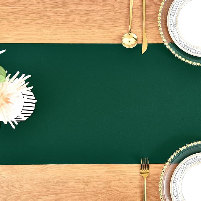 Farmhouse Green Table Runner Dining Table Runners 90 Inches Long Coffee Table Runner for Dresser Living Room Bedroom Holiday Party Banquet 12X90 Inch