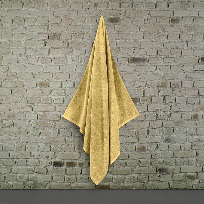 Classic Turkish Towels CTT - Premium Turkish Jumbo Bath Sheet, 100% Turkish Cotton, Absorbent & Ultra Comfy Bath Towel Sheets for Hotel & Spa | 40"x80" (Primrose Yellow)