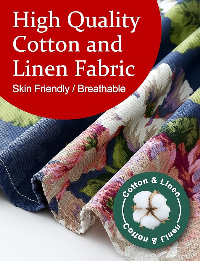Big Plus Size Aprons for Women with Pockets Cotton Linen Baking Kitchen Cooking