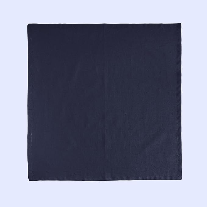 FINGERCRAFT Dinner Cloth Napkins, Cotton Linen Blend 20in Napkins Cloth 12 Pack Premium Quality, Mitered Corners for Every Day Use Napkins are Pre Shrunk and Good Absorbency Navy Blue Easter Color