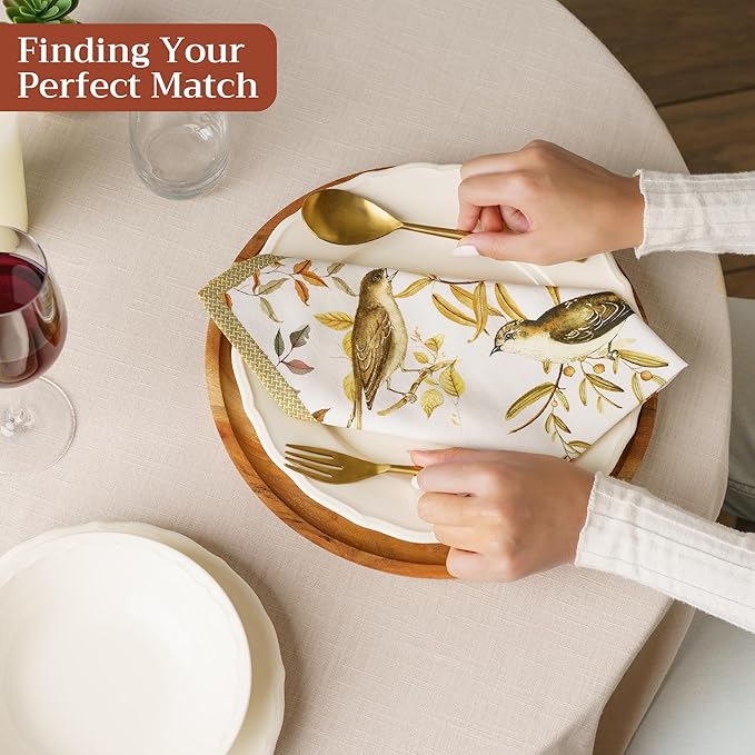 Maison d' Hermine Cloth Napkins Set of 4 100% Cotton Everyday Reusable Square Napkins Cloth Washable Dinner Party Wedding Restaurant Gifts for Mothers Day Spring/Summer (Verdier, 18" x 18")