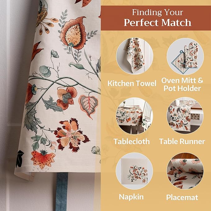 Maison d' Hermine 100% Cotton Apron for women with Pocket Kitchen Chef Apron for Men Cooking Mothers Day Gifts