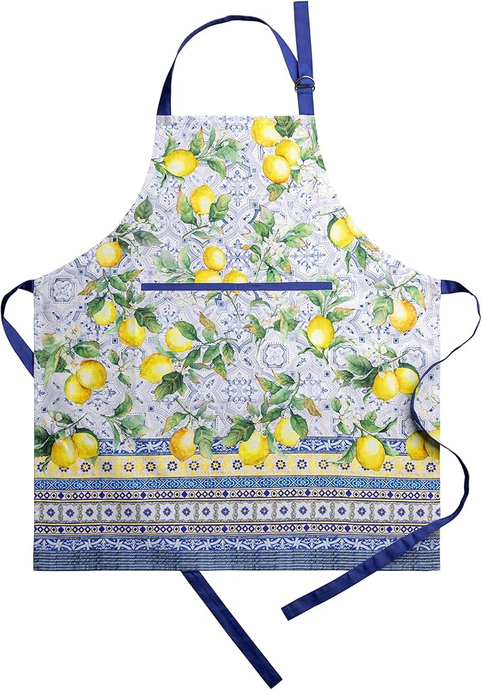 Maison d' Hermine 100% Cotton Apron for women with Pocket Kitchen Chef Apron for Men Cooking Mothers Day Gifts