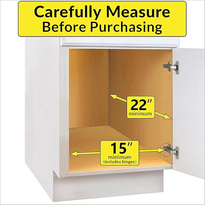 LYNK PROFESSIONAL® SELECT™ Pull Out Cabinet Organizer, 14" x 21" Slide Out Drawers for Kitchen Cabinets - Sliding Pull-Out Pantry Shelves – Home Shelf Organizers - Lifetime Ltd. Warranty, Wood Chrome