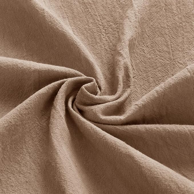 MLMW Nude Brown Cloth Napkins Set of 8 Linen Rustic Spring Easter Cotton Napkins Cloth Bulk Washable Dinner Napkins 16"×16" for Wedding Party Baby Bridal Shower Birthday Table Decor