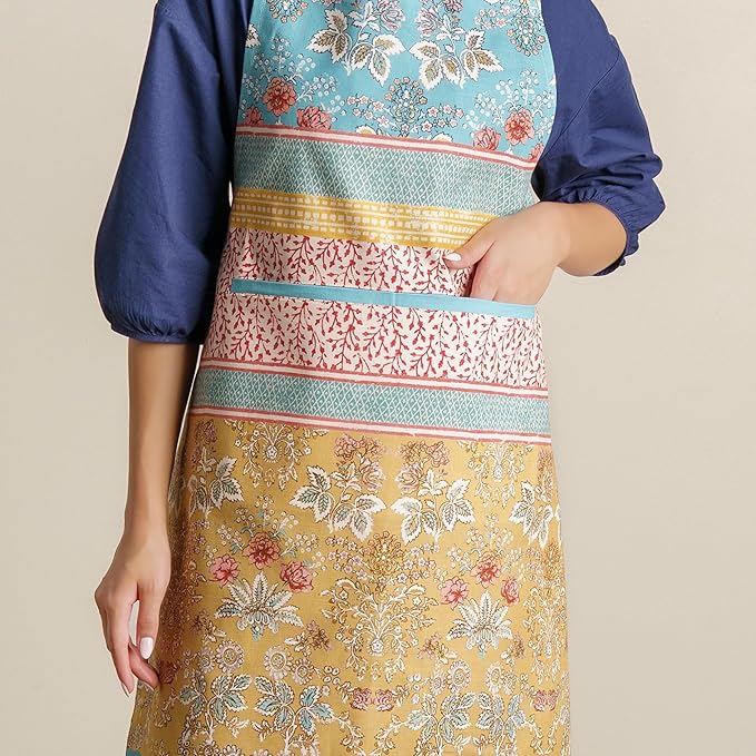 Maison d' Hermine 100% Cotton Apron for women with Pocket Kitchen Chef Apron for Men Cooking Mothers Day Gifts