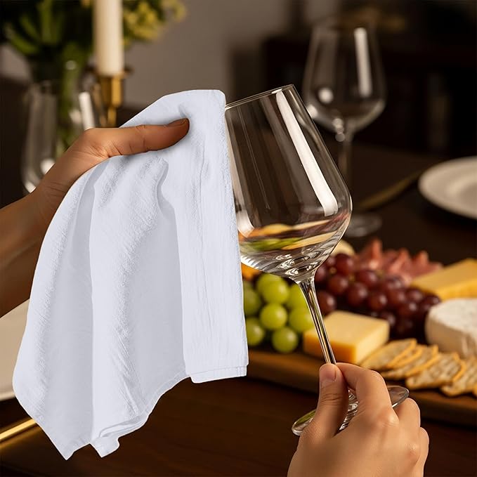 Utopia Kitchen White Flour Sack Towels [24 Pack - 28 x 28 Inch] 100% Cotton Tea Towels for Cleaning & Drying - Highly Absorbent Kitchen Dish Cloth