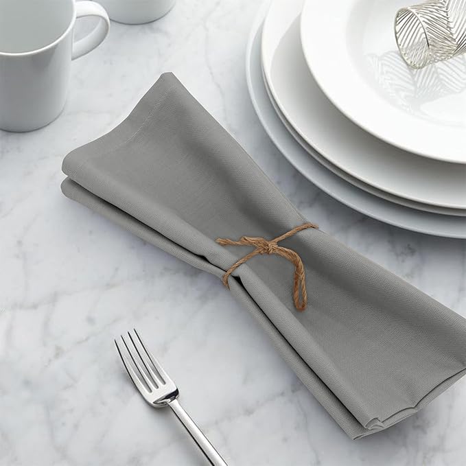Ruvanti Cloth Napkins Set of 12, 18x18 Inches, 100% Cotton, Washable, Soft & Absorbent, Perfect for Wedding, Christmas, ‎Thanksgiving Dinners - Wild Dove