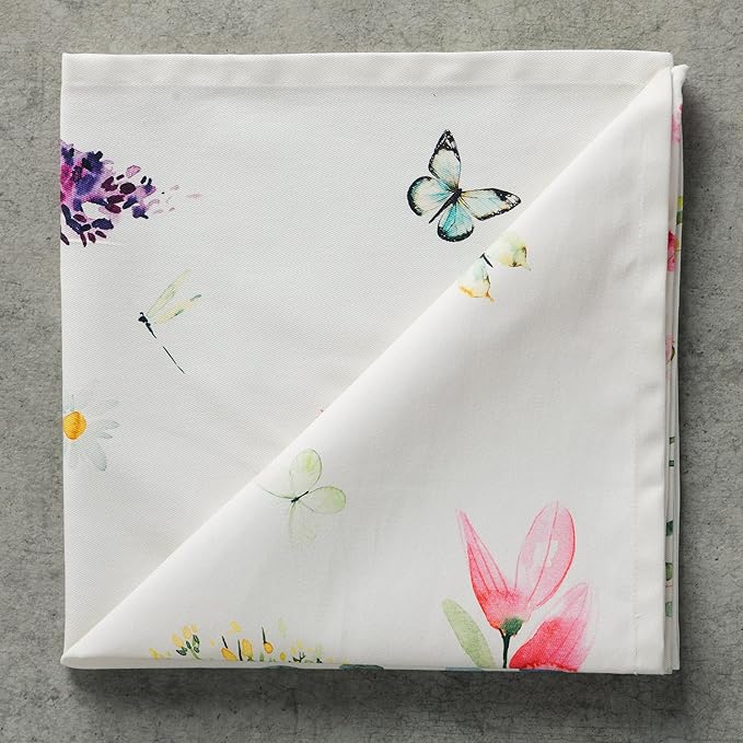 Maison d' Hermine Cloth Napkins Set of 4 100% Cotton Everyday Reusable Square Napkins Cloth Washable Dinner Wedding Restaurant Gifts for Mothers Day Spring/Summer (Botanical Fresh, 20" x 20")