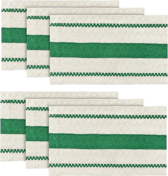 Artoid Mode Dark Green Farmhouse Woven Rustic Placemats Set of 6,12x18 Inch Seasonal Holiday Hollow Table Mats Party Kitchen Dining Decoration