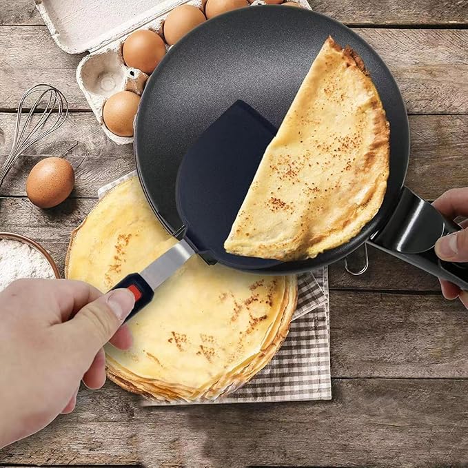 Silicone Fish Spatula Turner Half-Round Dense Spatulas Omelette Pancake Spatulas for Nonstick Cookware Egg 600°F Heat-Resistant