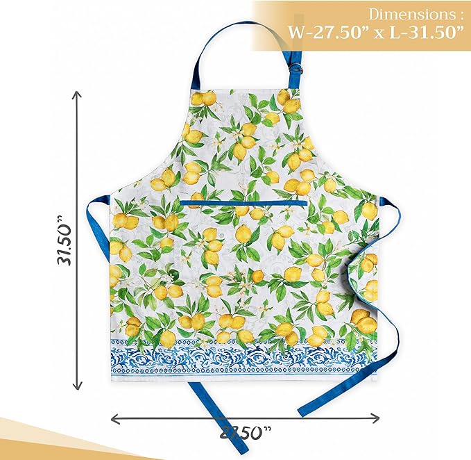 Maison d' Hermine 100% Cotton Apron for women with Pocket Kitchen Chef Apron for Men Cooking Mothers Day Gifts