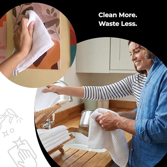 White Cotton Cleaning Rags For Housekeeping - Trapos Paños De Limpieza Reutilizables - Kitchen Bar Shop Towel Dish Mop Wash Cloth For House Dust - Reusable Washable Absorbent - 13"x13" 12 Pack