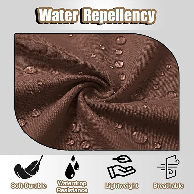 TOSHE Kitchen Apron Waterdrop Resistant Cotton Apron with adjustable Aprons for Women with Pockets 12 Color option Cooking Brown Apron (Brown)