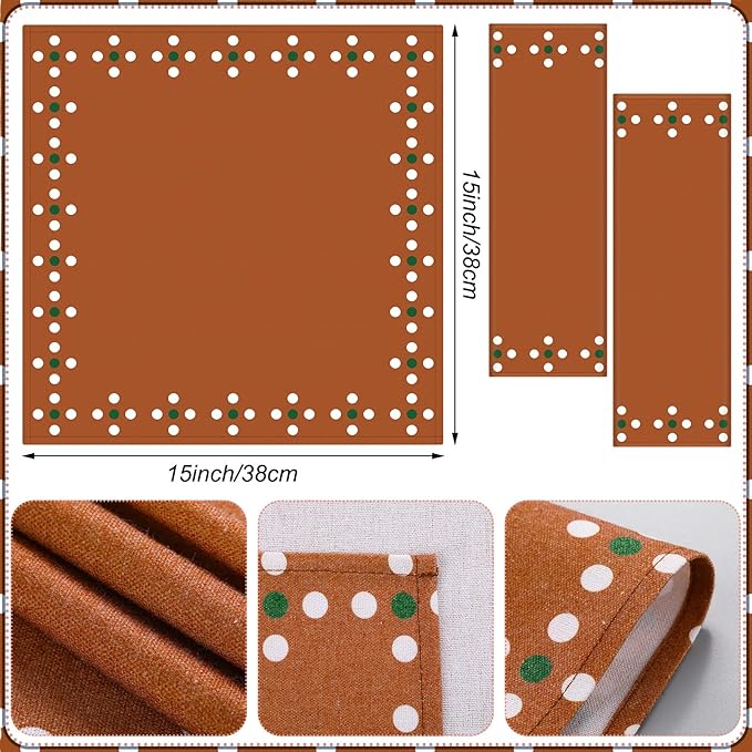 Funnymoom 24 Pcs Mexicans Cloth Napkins Bulk Servilleta De Barro Mexicanos Reusable Terracotta Napkins for Cinco De Mayo Table Decoration Birthday Wedding Party Supplies