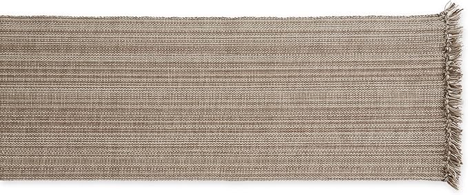DII Variegated Tabletop Collection, Table Runner, 13x72, Mushroom