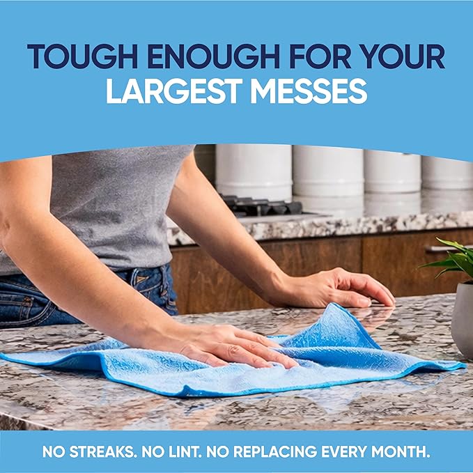 Microfiber Wholesale 16" x 16" All Purpose Towels (Blue-200 Qty)