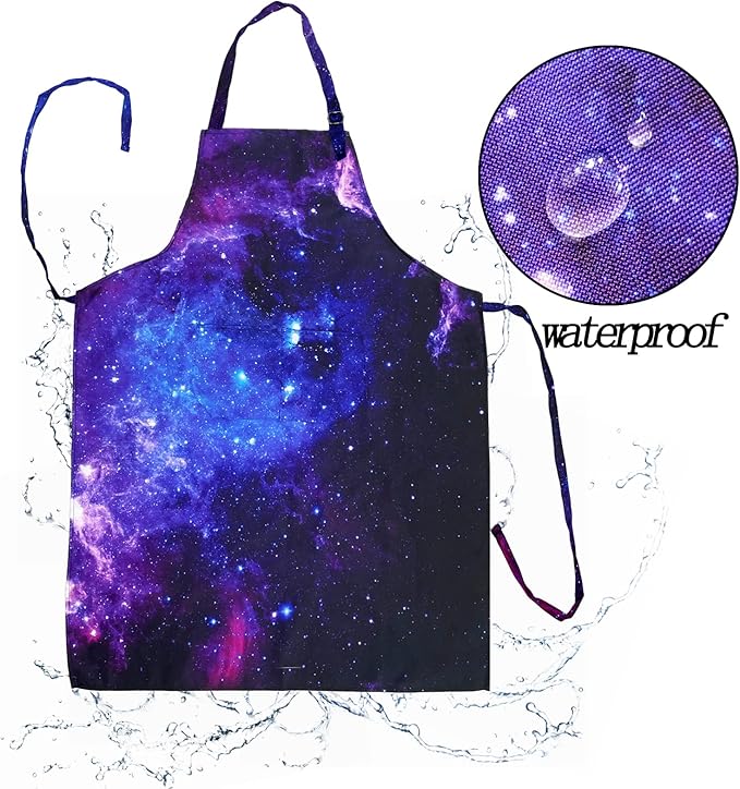 Sosolong Adjustable Waterproof Apron Bib Apron with 2 Pockets Cooking Kitchen Aprons for Women Men Chef